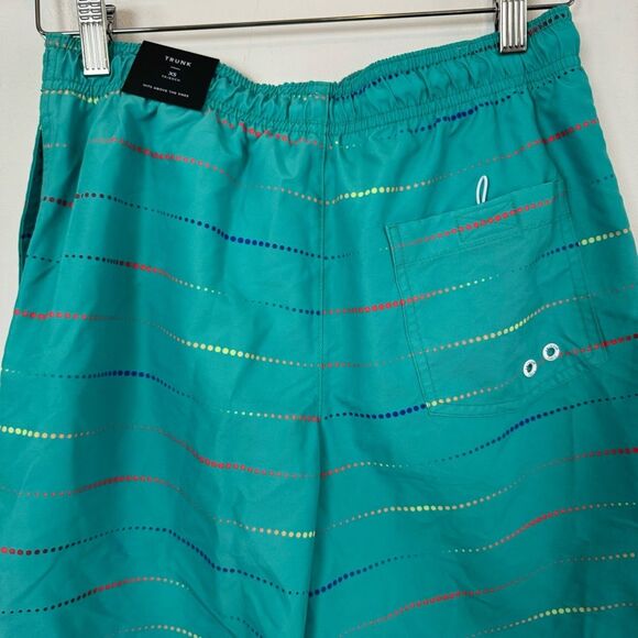 NWT American Eagle Teal Blue Swim Trunks Swimsuit Size XS Hits Above the Knee - Picture 7 of 9